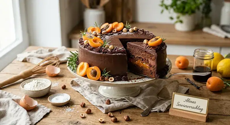 Fluffige Schoko-Torte frisch gebacken