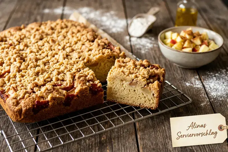 Fluffiger Apfel Blechkuchen