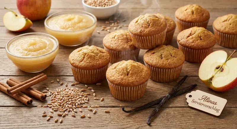 Fluffiger Apfel-Muffin