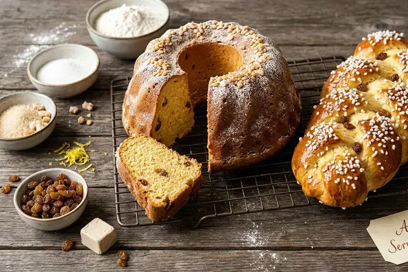 Fluffiger Gugelhupf frisch gebacken