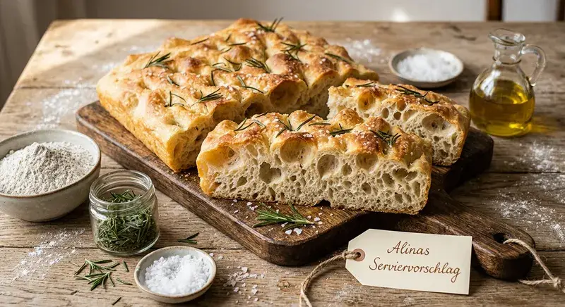 Focaccia Brot Ohne kneten.