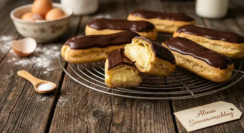 Gäste begeistern diesem sahnig cremigen Eclair Liebesknochen Ddr