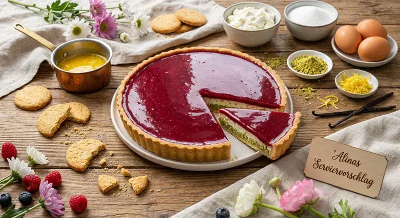 Goldene Beeren-Torte frisch gebacken