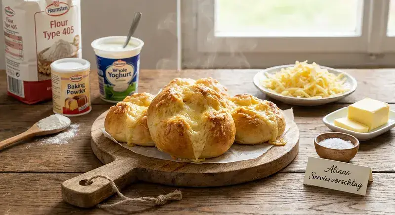 Goldene Käse-Brötchen zum Verlieben
