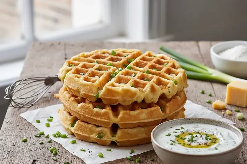 Goldene Käse-Waffeln wie früher