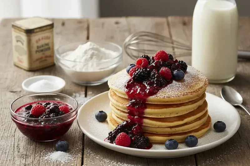 Goldene Pancakes in Bestform