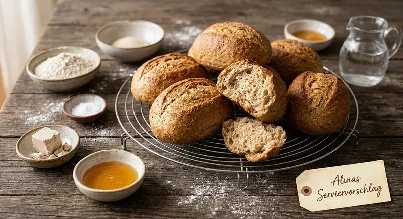 Goldene Vollkorn-Brötchen