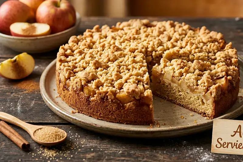 Goldener Apfel Streuselkuchen