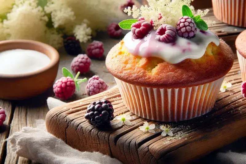 Goldener Beeren-Muffin fürs Kaffeekränzchen