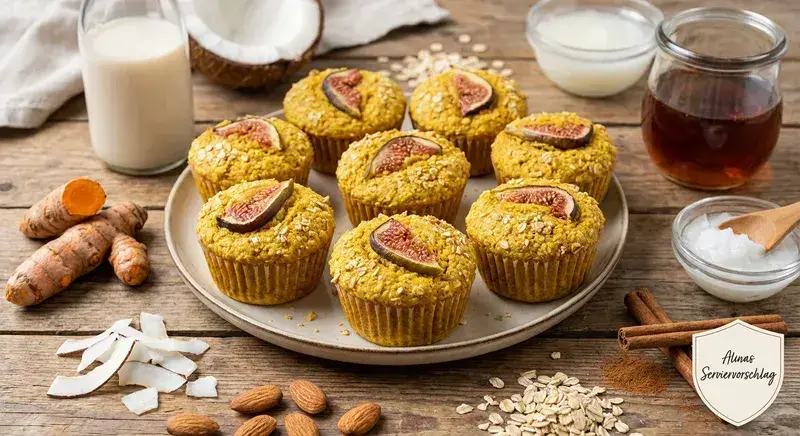 Goldener Mandel-Muffin aus dem Backery-Ofen