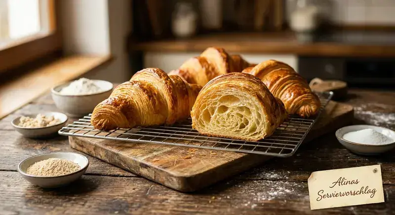 Goldener Nuss-Croissant
