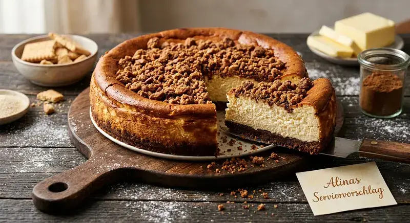 Goldener Schoko-Käsekuchen