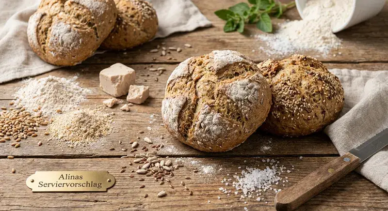 Goldener Semmel frisch gebacken