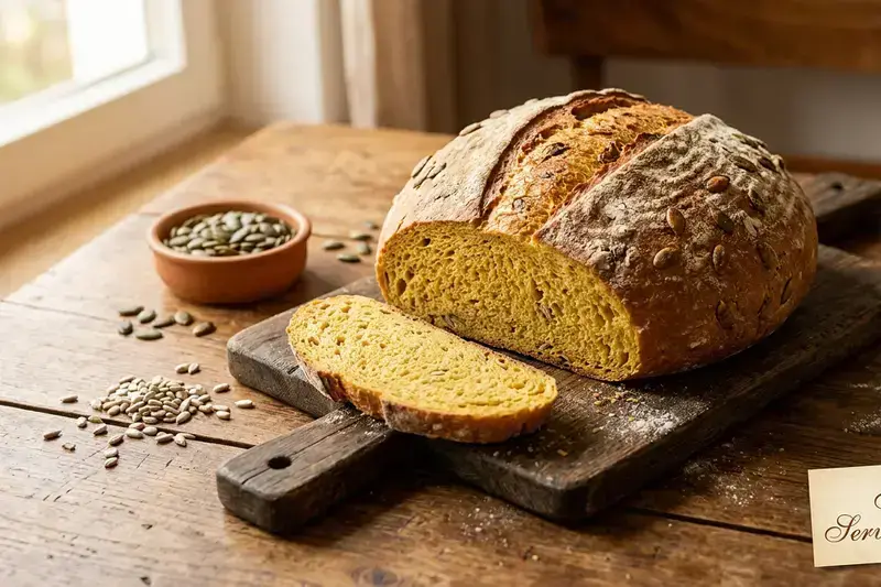Goldenes Kürbis-Brot