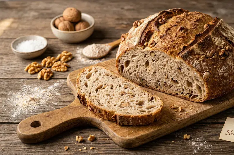 Goldenes Nuss-Brot mit Suchtfaktor