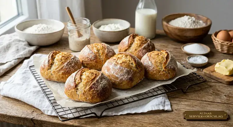 Hausgemachte Quark Brötchen