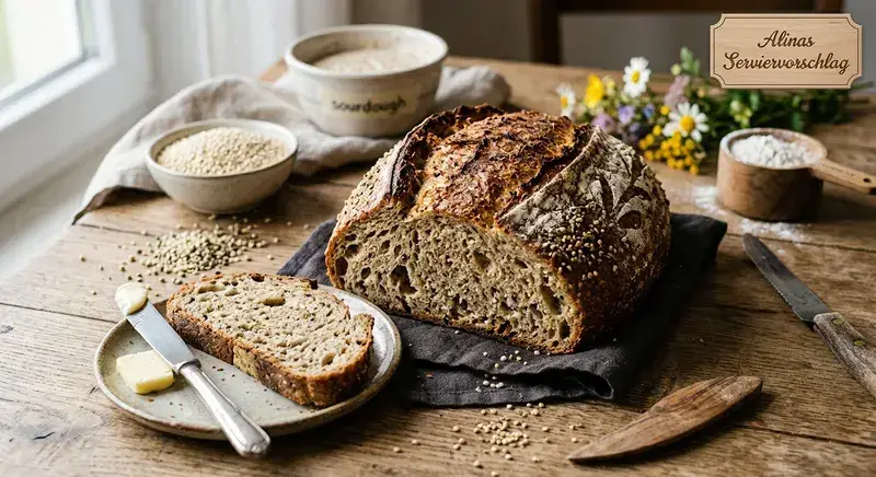 Hausgemachtes Sauerteig Brot
