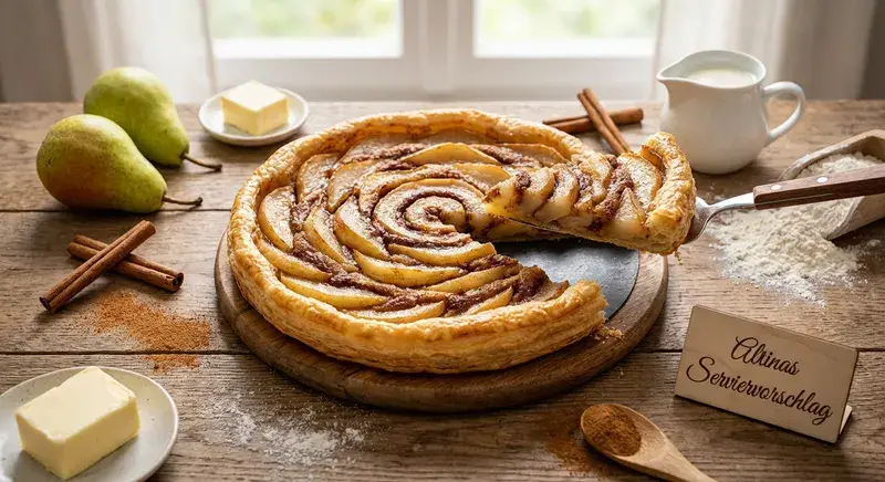 Herzhafte Birnen-Tarte in Bestform