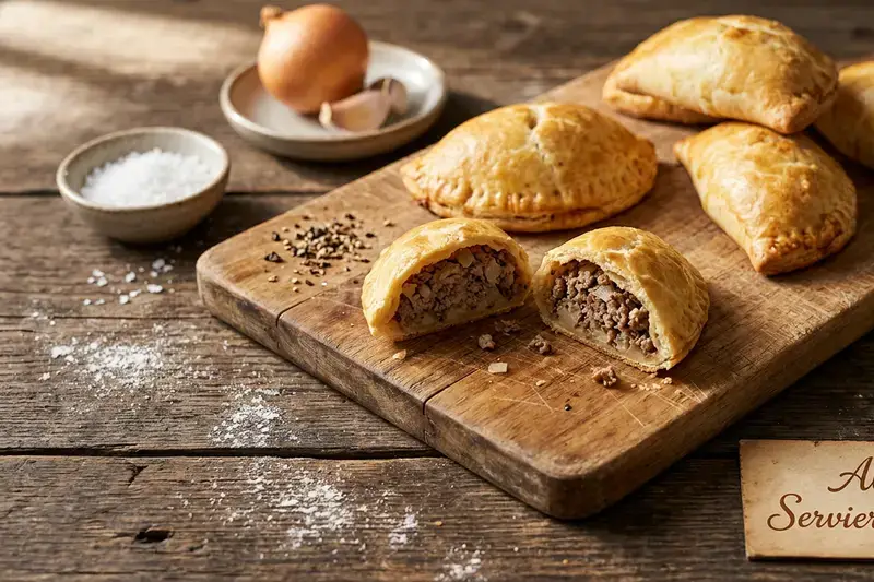 Herzhafte gefüllte Teigtaschen