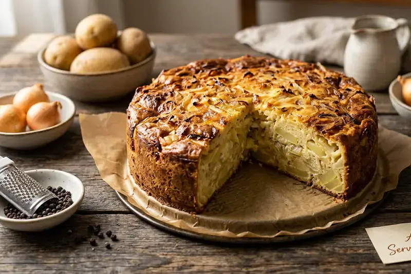 Herzhafter Kartoffel Zwiebel Kuchen