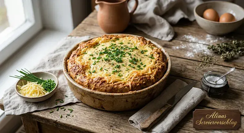 Herzhaftes Brot Käsekuchen-Träume ohne Boden