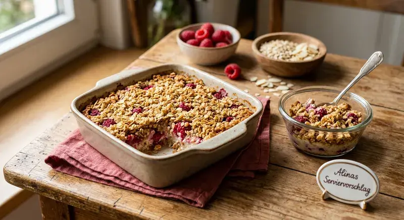 Himbeer-Skyr-Traum mit Haferflocken-Crunch