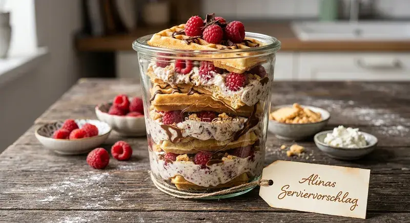 Himbeer Traum im Glas Blitzschneller No Bake Becherkuchen