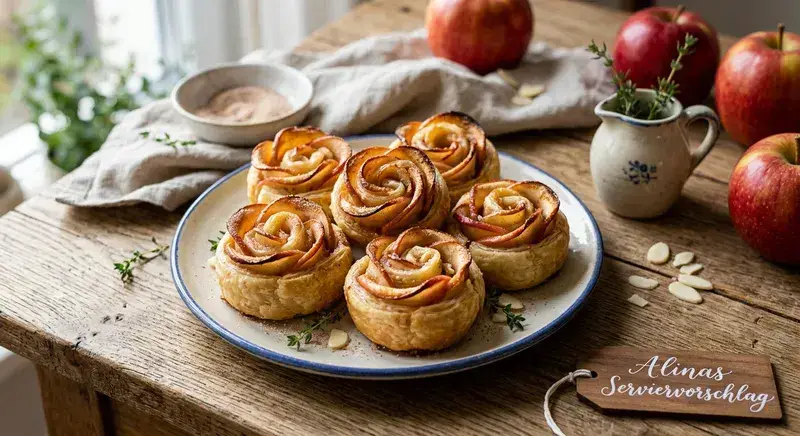 Himmlische Apfel Marzipan Gebäck zum