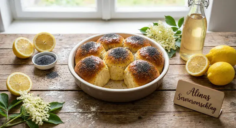 Holunder Zitronenbuchteln Mohn Crunch