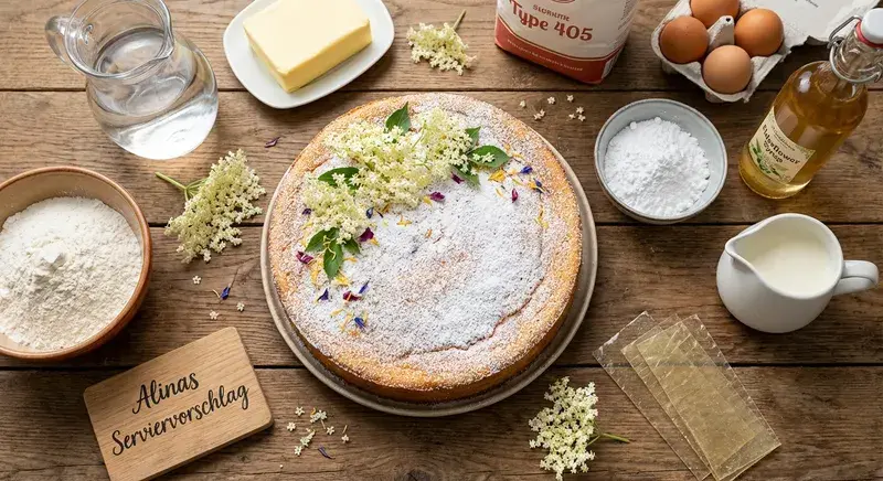 Holunderblüten Wolkenkuchen 'Himmlische Umarmung'