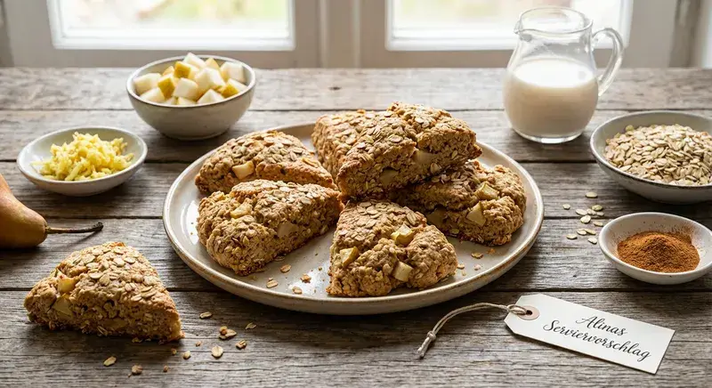Ingwer-Birne Scones Vitamin-Kick zum Frühstück