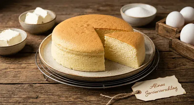 Japanischer fluffiger Käsekuchen nur 3 Zutaten Jiggly Japanese