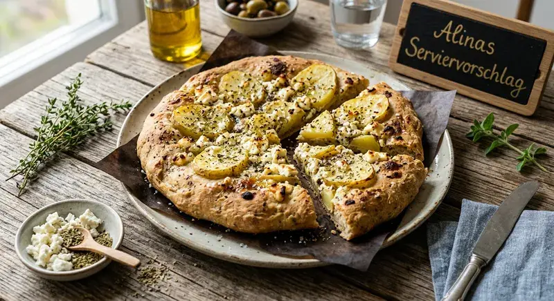 Kartoffel-Feta-Fladen Mediterranes Glück