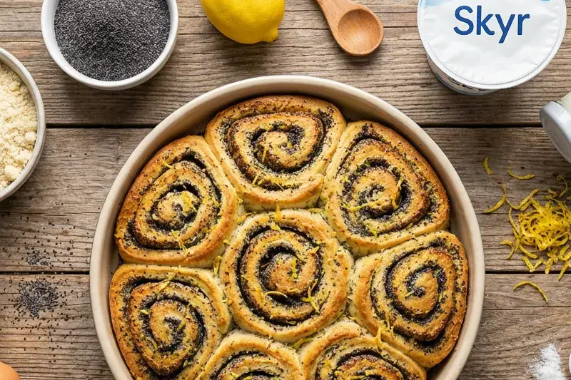 Keto-Mohn-Zauber Brötchen-Kuchen