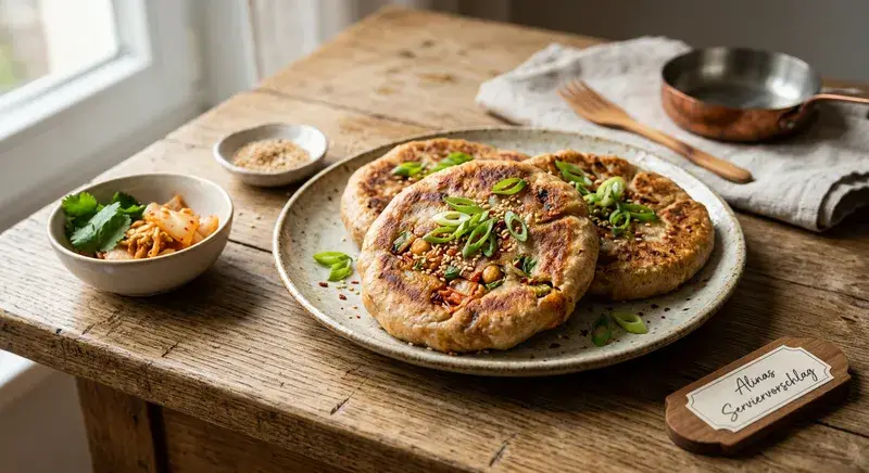Kimchi Kichererbsen Hotteok Koreanischer Protein Kick