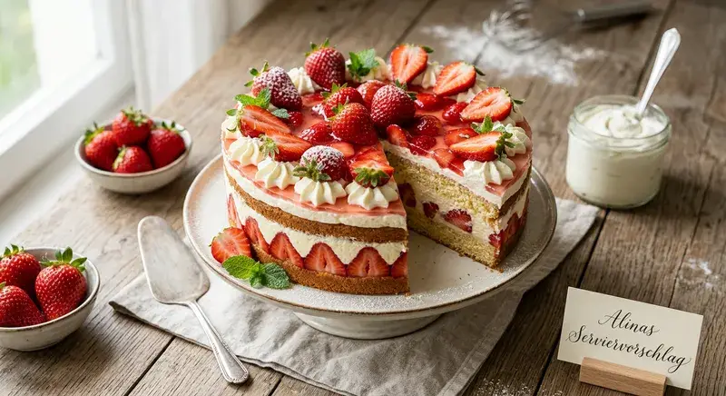 Klassische Erdbeertorte aus dem Backery-Ofen