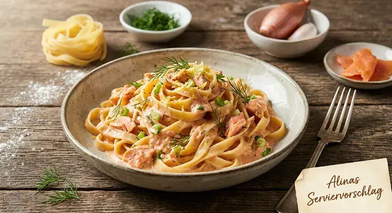 Klassische Sahne-Pasta