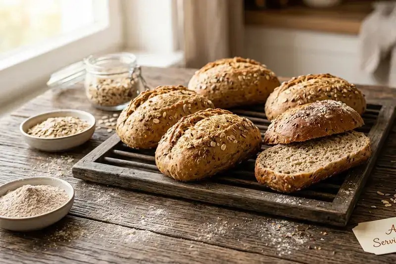 Klassische Vollkorn-Brötchen