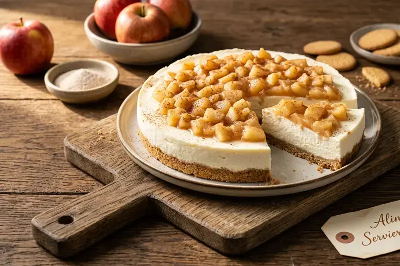 Klassischer Apfel Käsekuchen