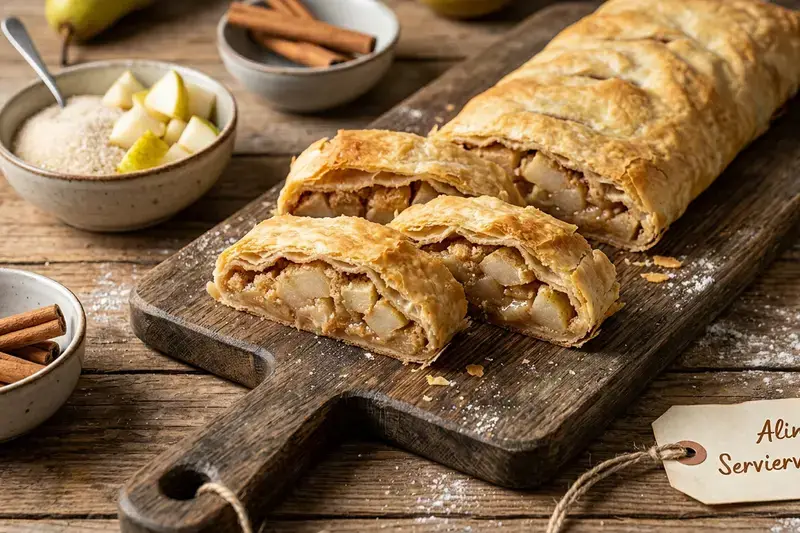 Klassischer Birnen Strudel