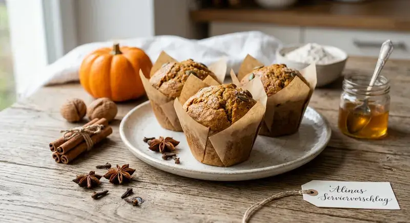 Klassischer Kürbis-Muffin in Bestform
