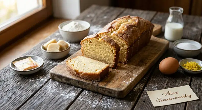 Klassischer Marzipan-Rührkuchen