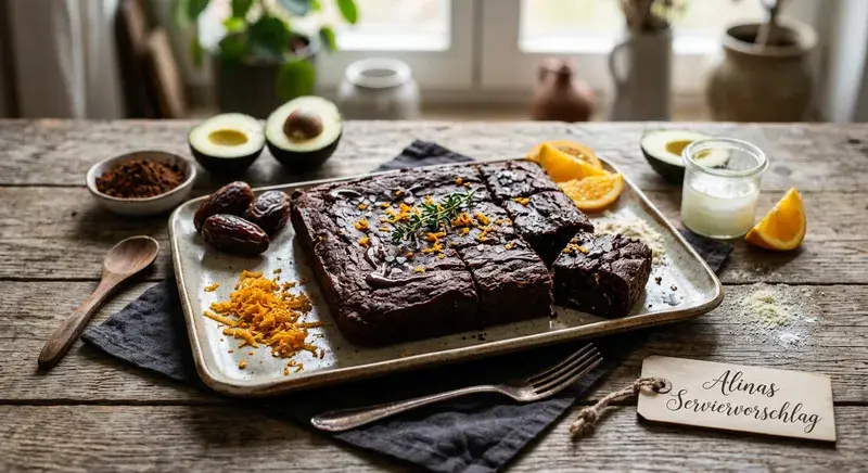 Klassischer Orangen Brownie