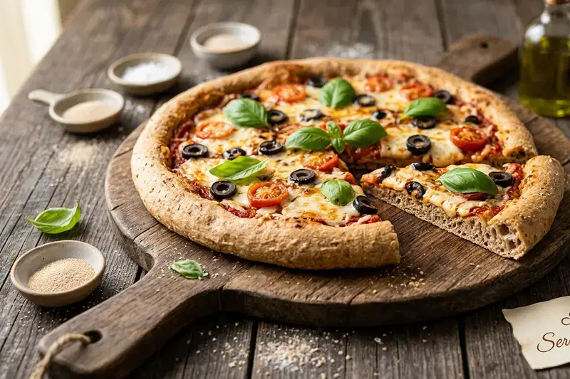 Knusprige Vollkorn-Pizza