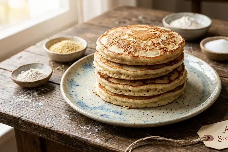 Knuspriger Kokos Pfannkuchen