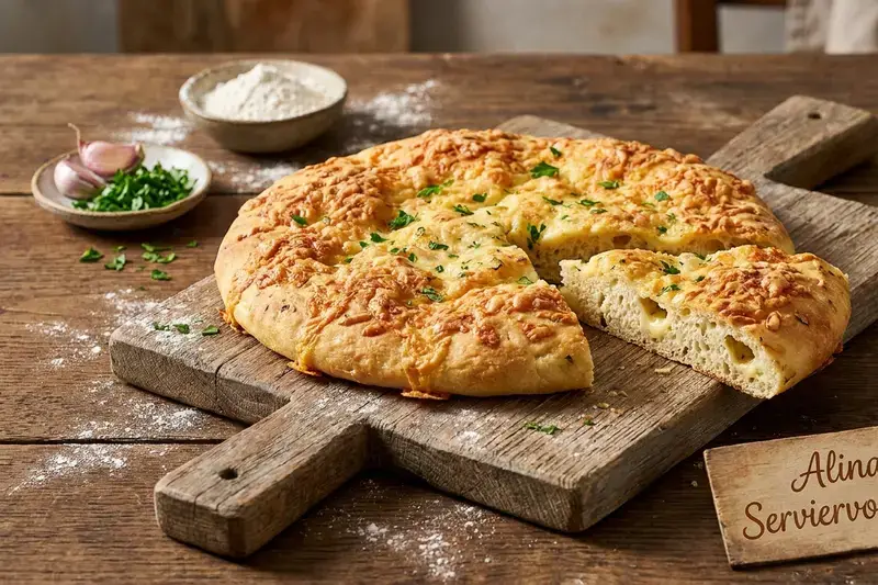 Knuspriges Käse-Brot frisch gebacken