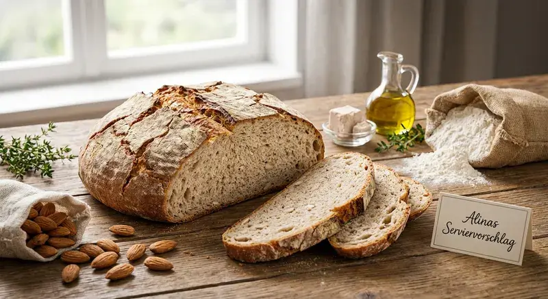 Knuspriges Mandel-Brot frisch gebacken