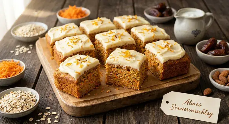 Kuchen Saftige Hafer Karotten Sterne cremigem