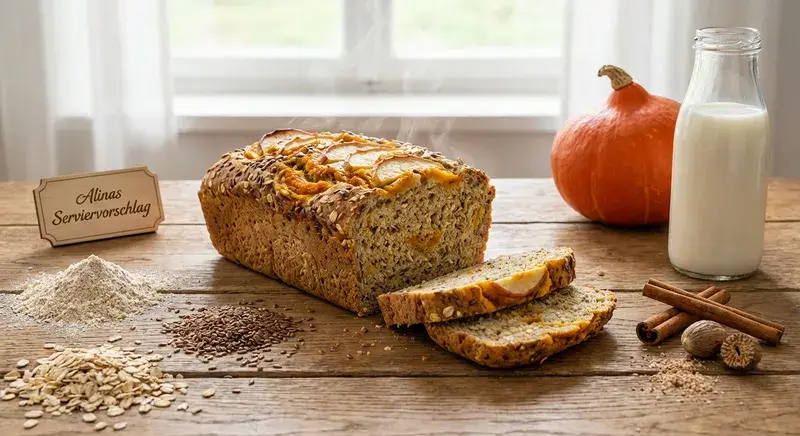 Kürbis-Power-Brot mit Leinsamen und Apfel
