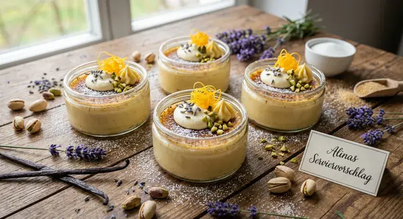 Lavendel Brûlée Bites im Glas